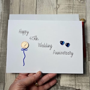 Carte 45e anniversaire de mariage