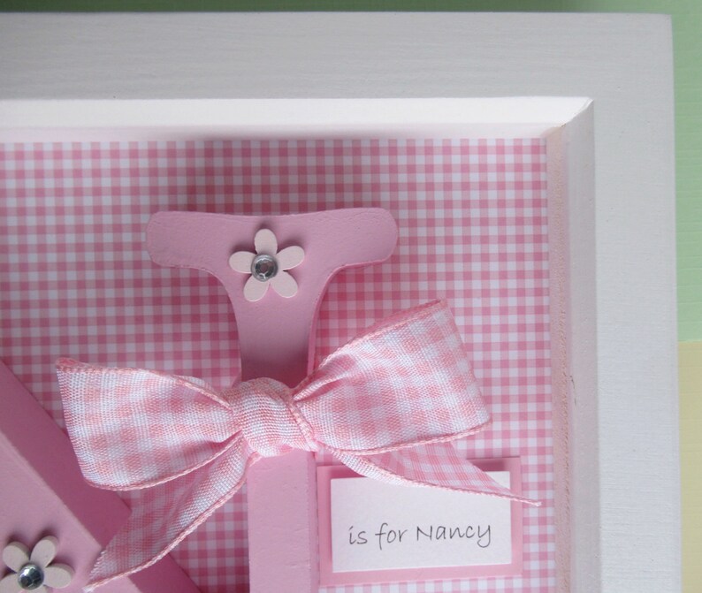 New Baby Girl Gift Personalised Name Frame Etsy UK
