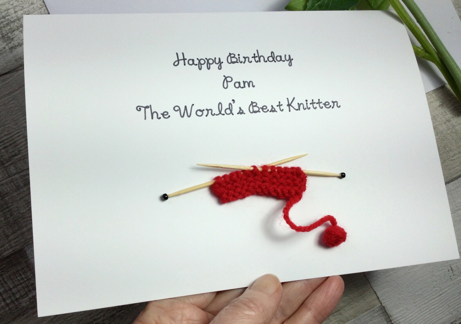 Knitted Birthday Card Etsy