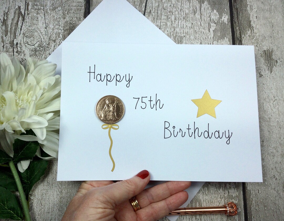 75th Birthday Card - Etsy