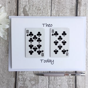 18th Birthday Card of Playing Cards - Etsy UK