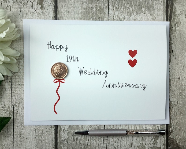 19th Anniversary Card for a 19th Wedding Anniversary Etsy
