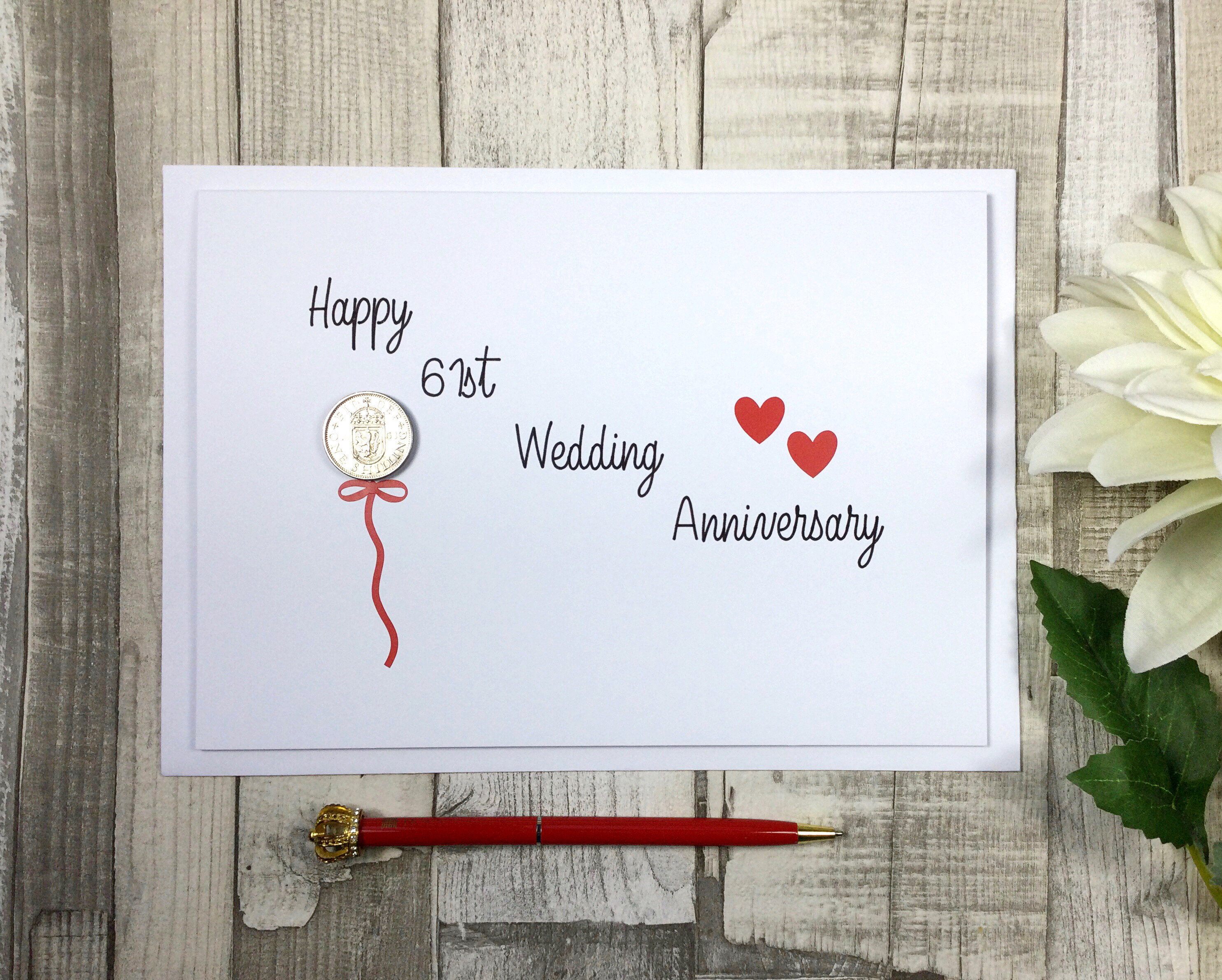 61st Anniversary Card - Etsy