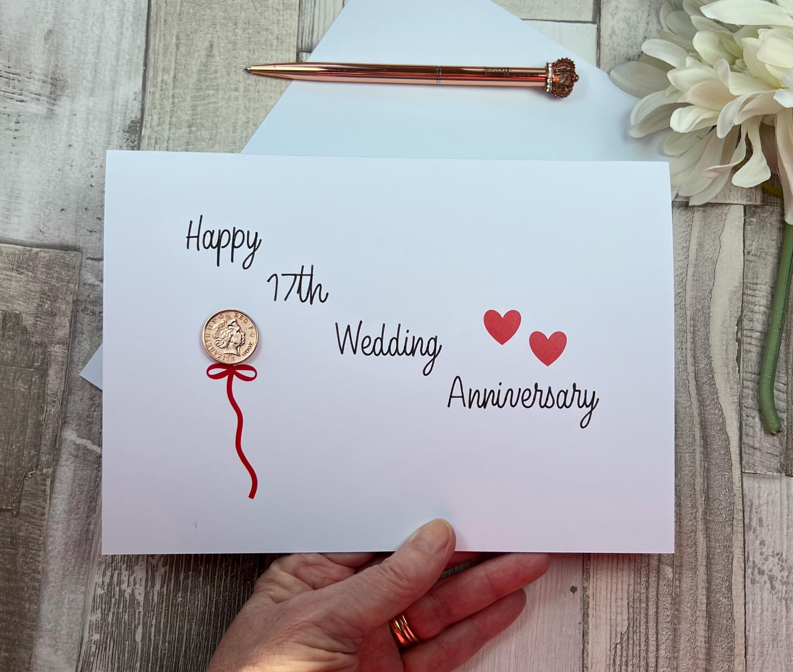 17th Anniversary Card - Etsy