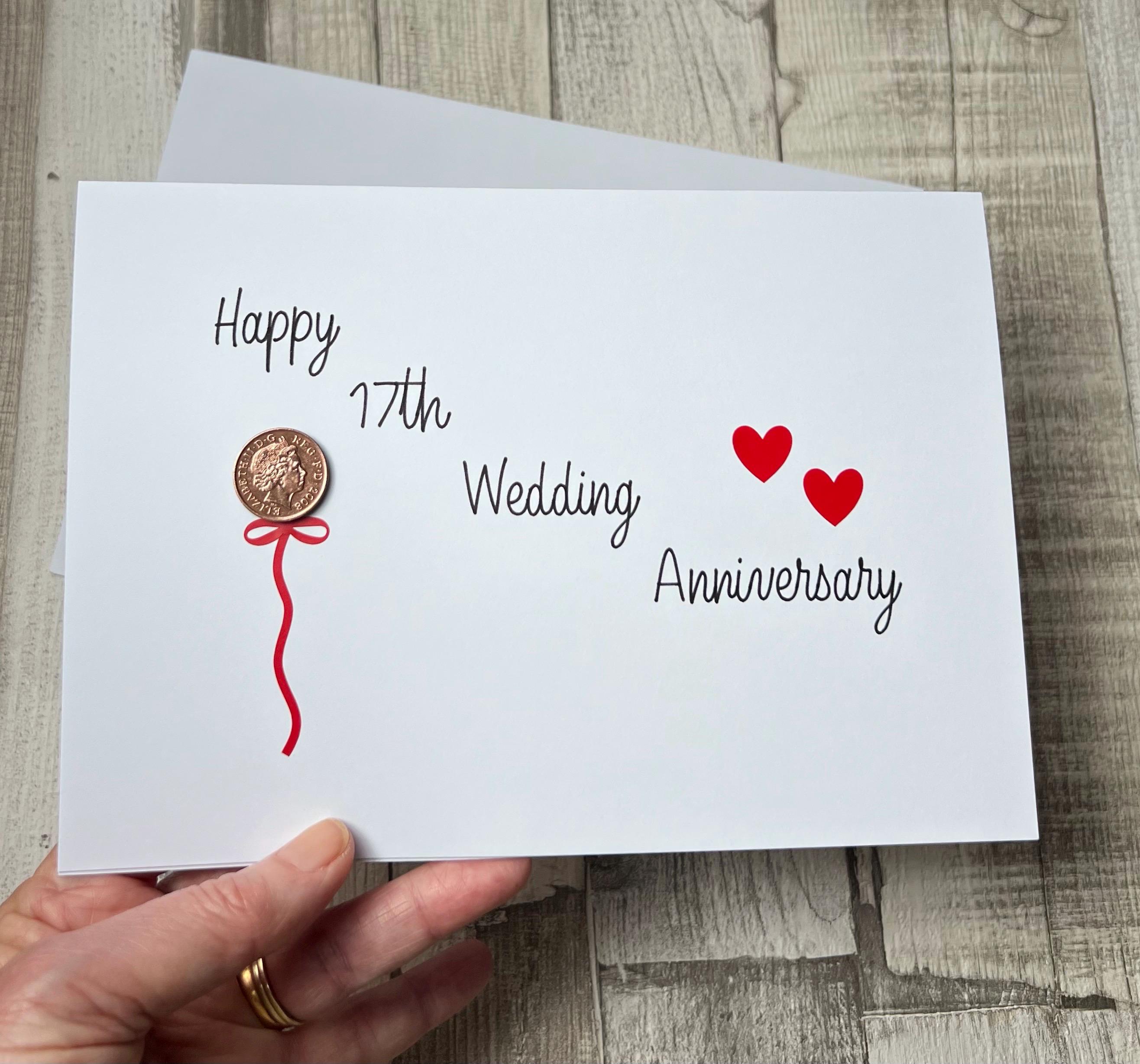 17th Anniversary Card - Etsy