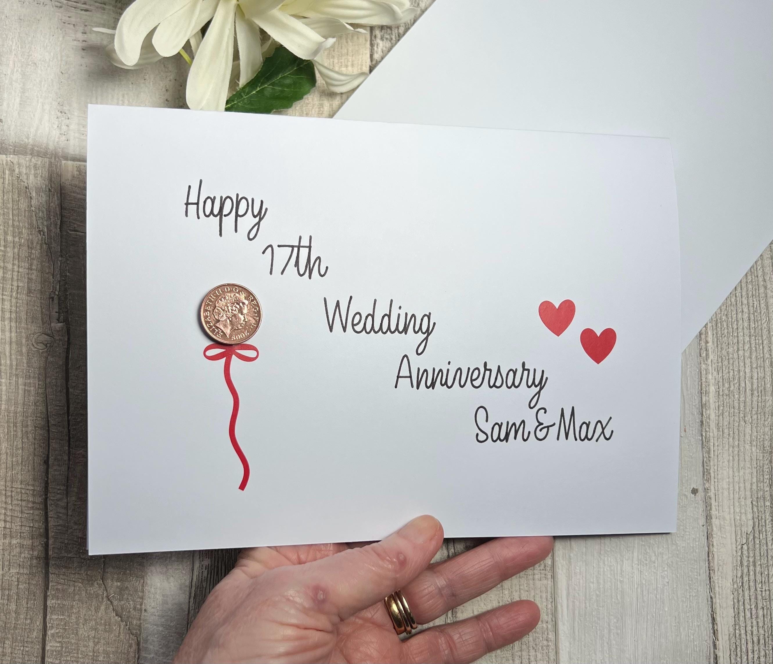 17th Anniversary Card - Etsy