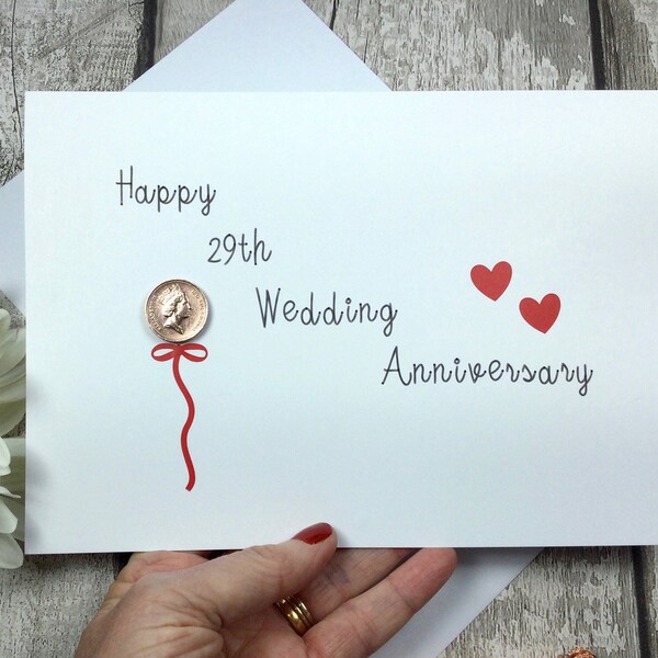 29th Anniversary Cards - Etsy