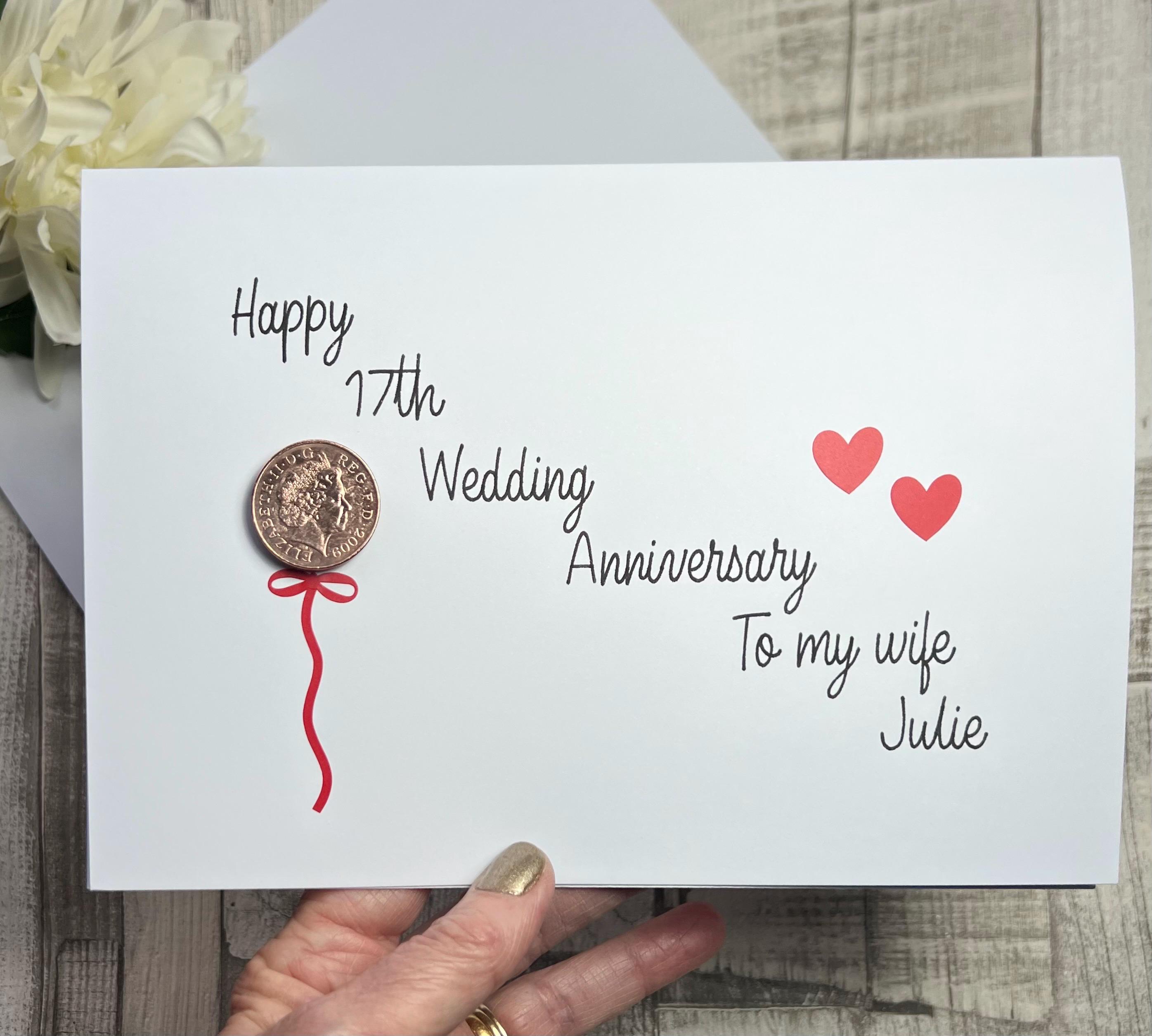 17th Anniversary Card - Etsy