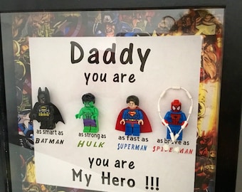 Father's Day superhero/star wars picture frame