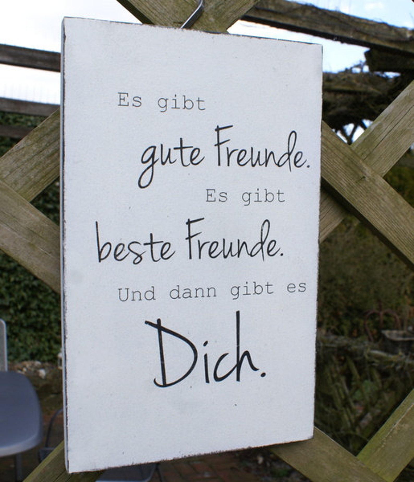Schild Es gibt gute Freunde Shabby Chic Etsy