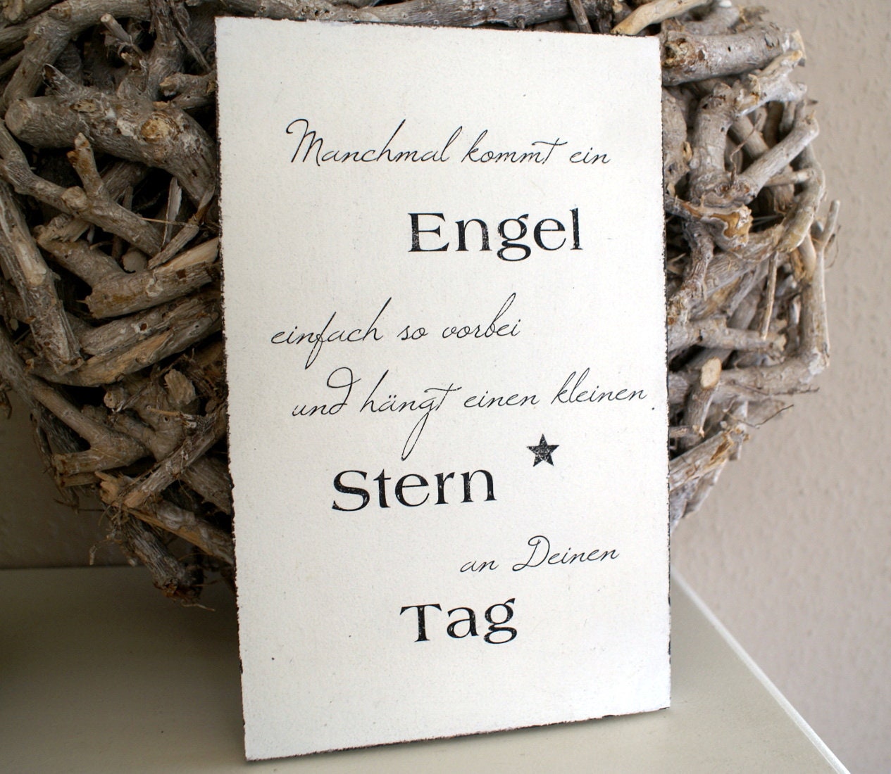 Schild Holz Manchmal kommt ein Engel Shabby Etsy