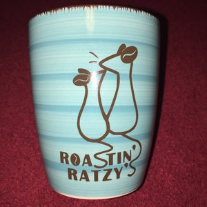 Mug: blue and brown with logo image 2