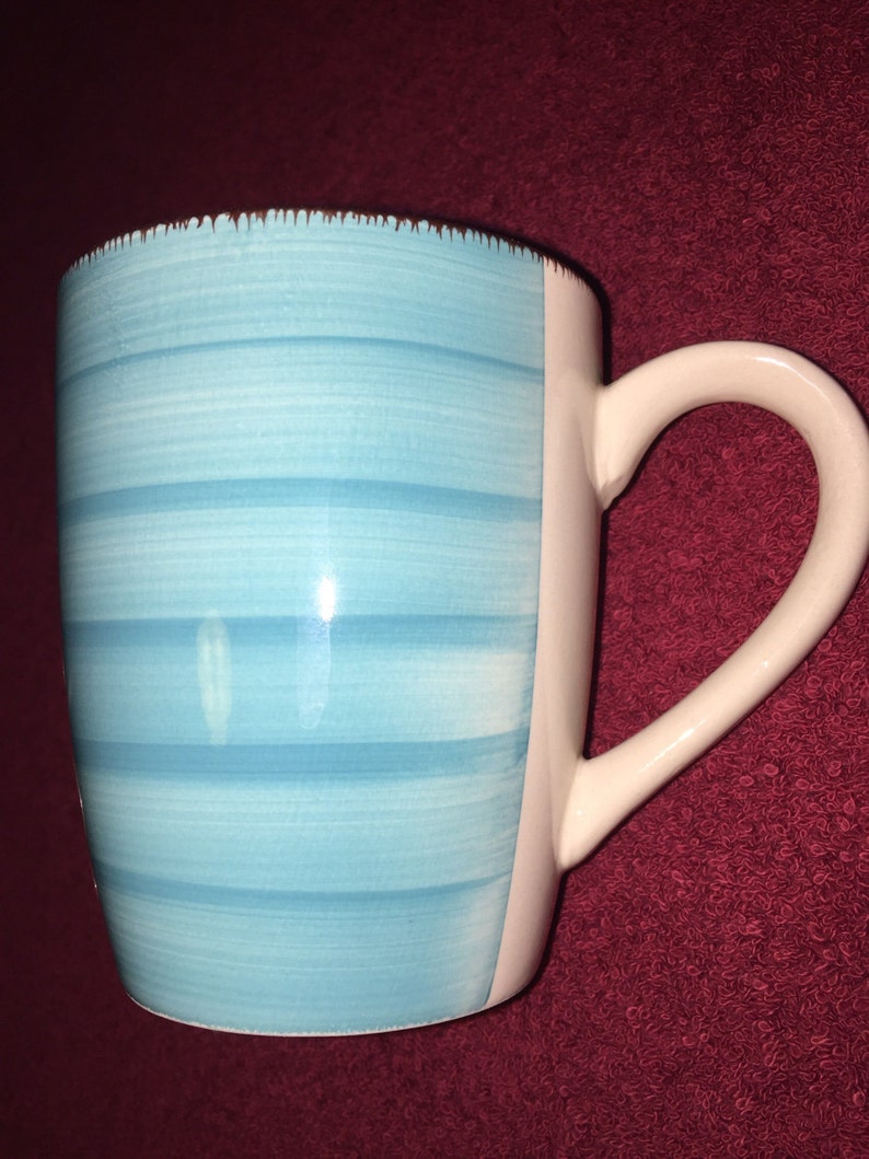 Mug: blue and brown with logo image 3