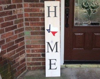 Texas Home 48" Sign Leaning Wall Porch Home Decor