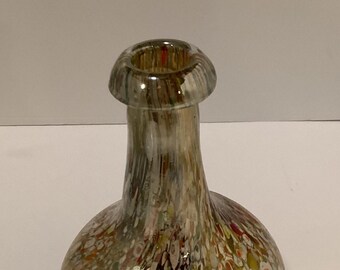 Confetti Art Glass Decanter Bottle or Vase