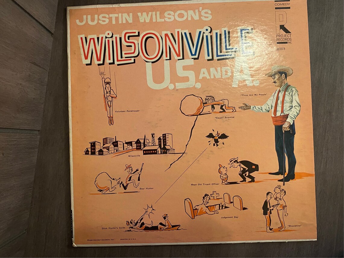 Justin Wilson's Wilsonville U.S. and A. Vinyl Record LP Cajun Comedy, foto 1 de 5