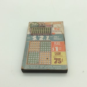 Vintage Jackpot Lochkarte SPIEL Brett Unbenutzt spielen Tombola Glücksspiel NEU