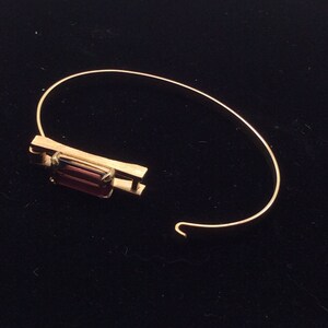 Bracelet Vintage Avon Plaza IV Plaqué Or Avec Améthyste Simulée - Occasion