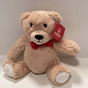 Teddy Bear with Red Bow Tie Tan Plush Stuffed Animal
