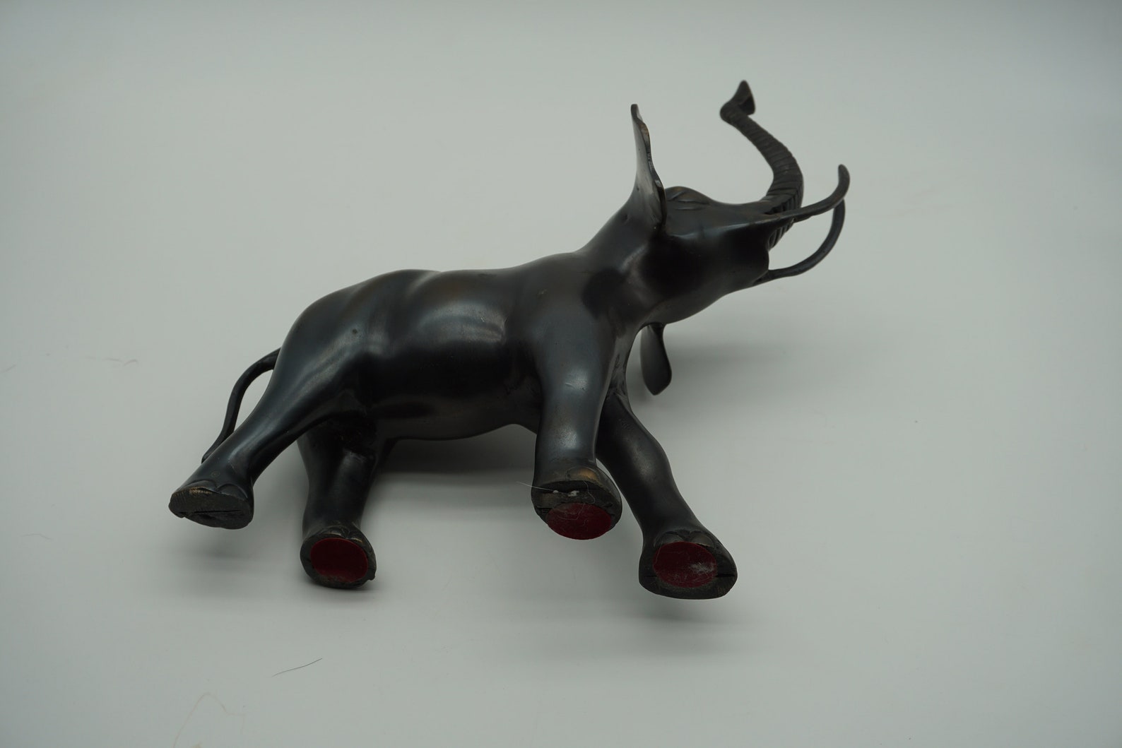 Large Brass Gray Elephant Statue Figure Etsy