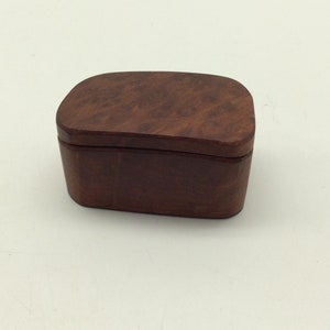 California Redwood Burl Wood Box with Removable Lid