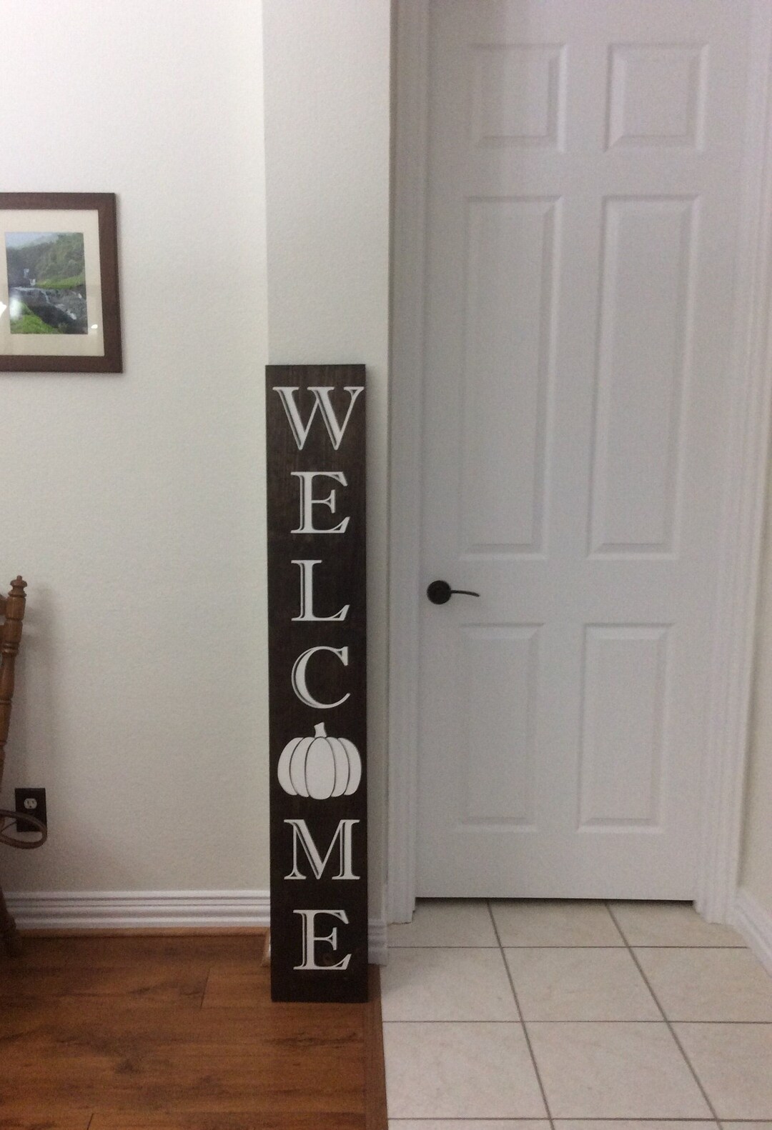 Welcome - Pumpkin 5 Ft Sign Leaning Wall Porch Fall Home Decor - Etsy