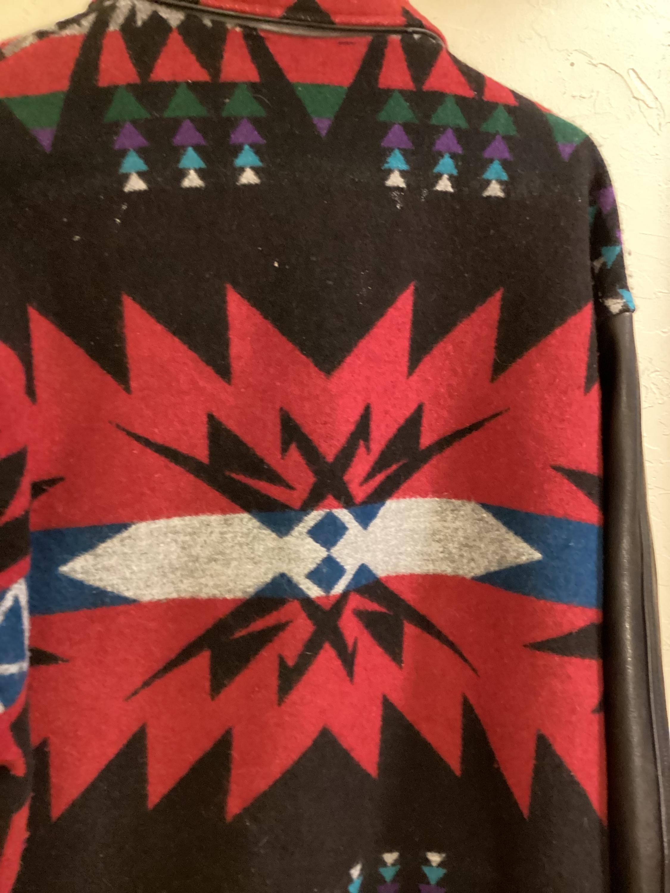 Pendleton Wool Bomber Jacket Native Tribal Western Aztec Navajo