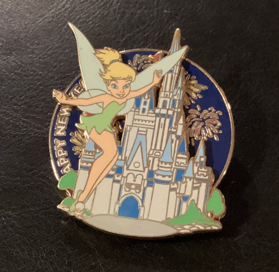 Tinker Bell Portachiavi Con Iniziale In Peltro 3D - Licenza Ufficiale Disney, Cinturino In Pelle
