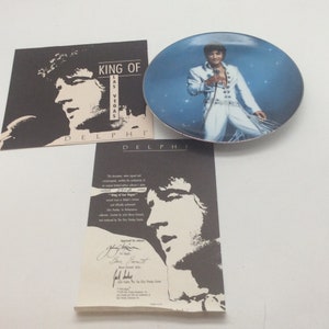 Elvis Presley "King of Las Vegas" 1990 Delphi Collective Plate New in Box