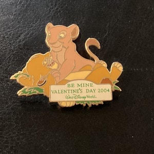 Lion King Valentine&#39;s Pin: Simba and Nala Be Mine Disney Pin Limited Edition