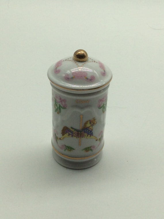Lenox Porcelain China the Spice Carousel Jar Clove 1993 - Etsy