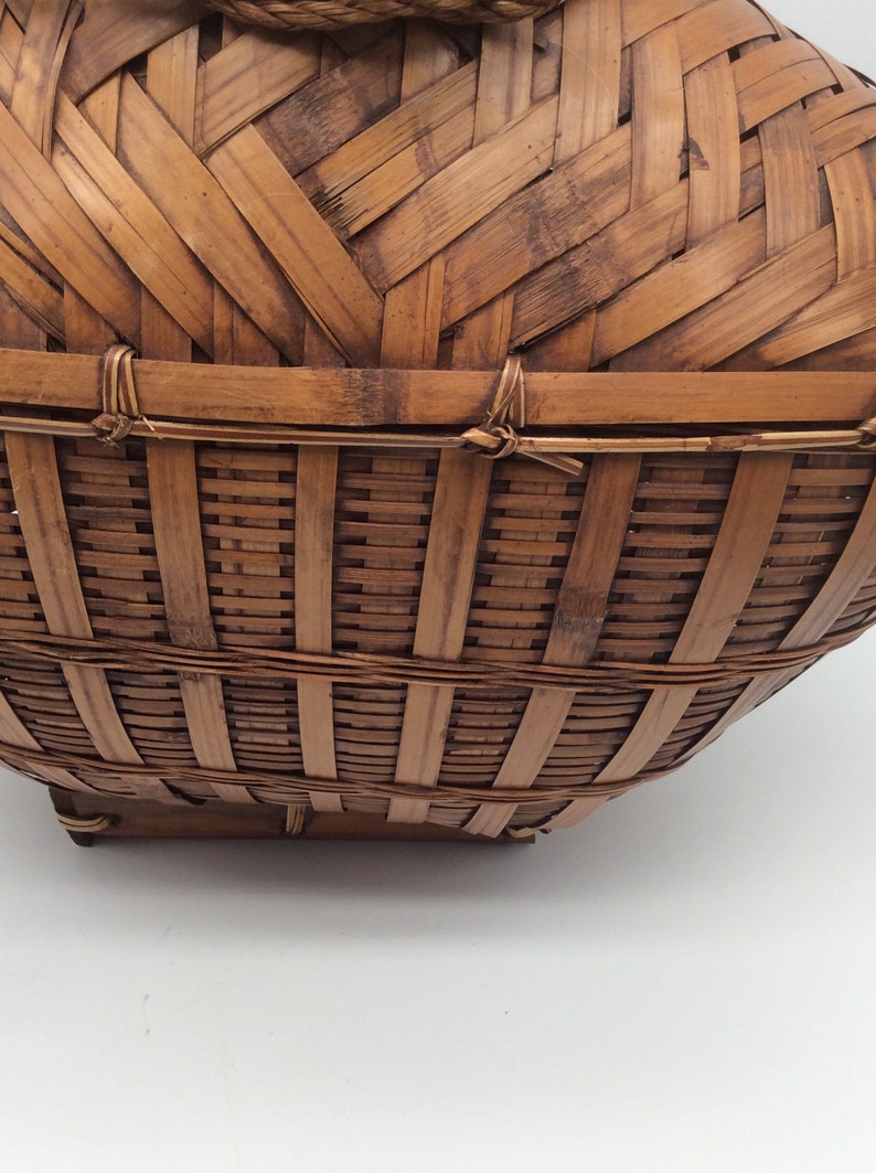 Vintage Philippine Ifugao Wicker Fish Creel Trap Basket Hand Etsy