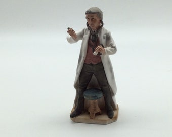 Lefton Porcelain Doctor Holding Stethoscope 8" Figurine