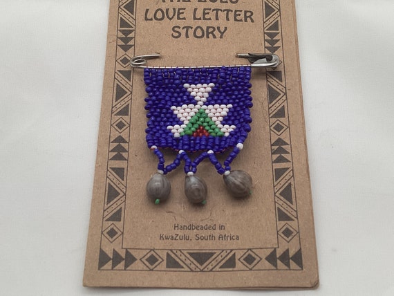 Vintage South African Zulu Love Letter Story Glass Be… - Gem