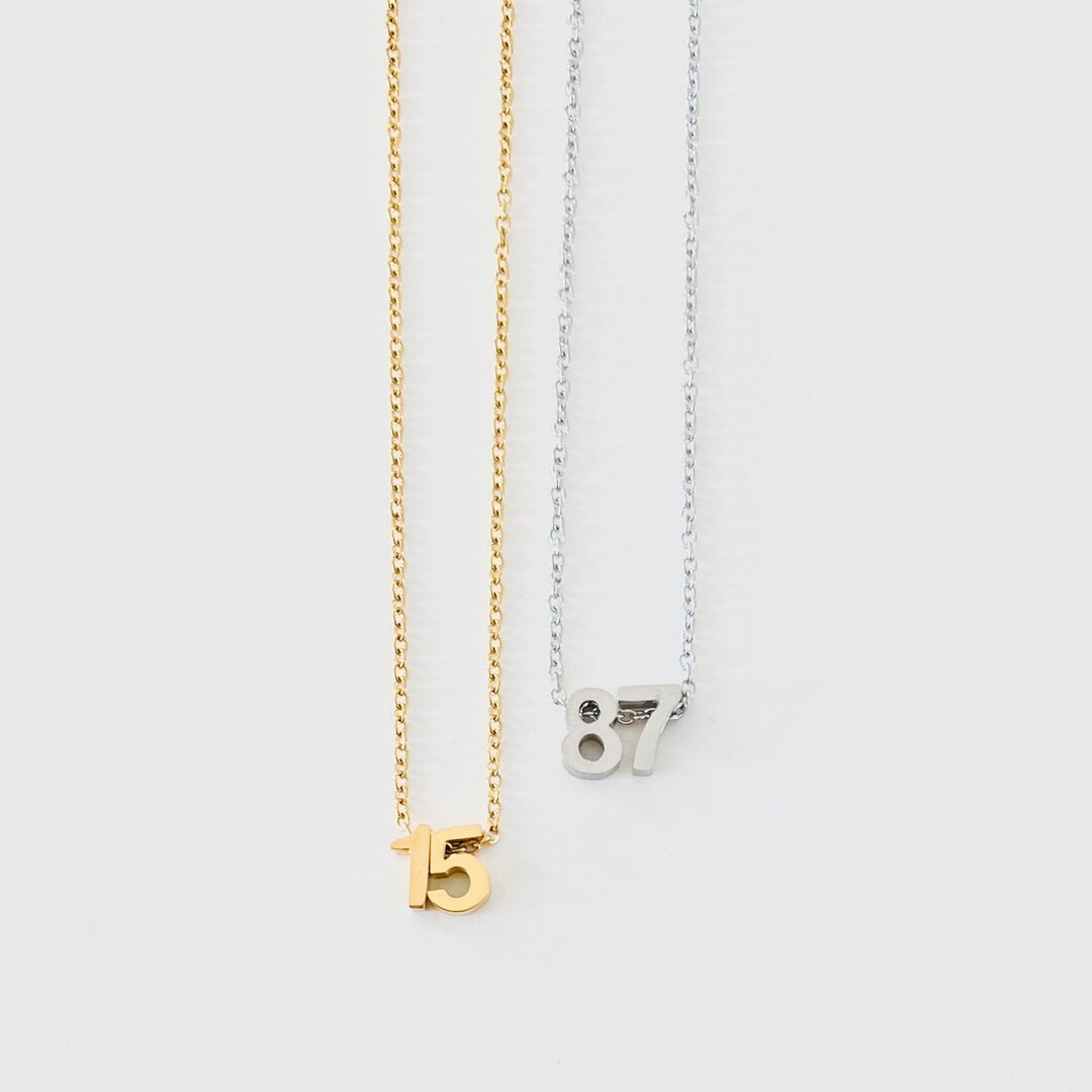 Sports Number Necklace, Number Necklace, Kansas City Number Necklace ...