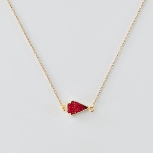 Kansas City inspired druzy arrowhead necklace Red, white, black KC football horizontal druzy arrowhead Chief women’s jewelry