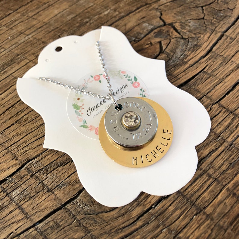 Shotgun Shell Necklace Personalized Shotgun Shell Jewelry Etsy