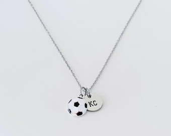 Kansas City Soccer Necklace: Current Silver Soccer Ball Charm Sporting Necklace KC