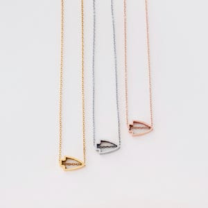 Kansas City Inspired Chief necklace Gold mini arrowhead necklace Kansas City jewelry Silver open arrowhead necklace KC womens