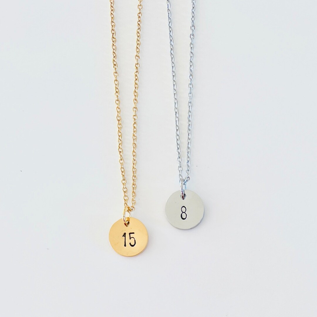 Sports Number Necklace, Number Necklace, Baseball Softball Number