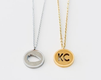 Kansas City inspirado jefe collar KC collar oro punta de flecha encanto collar Kansas City joyería plata Royal Chief collar
