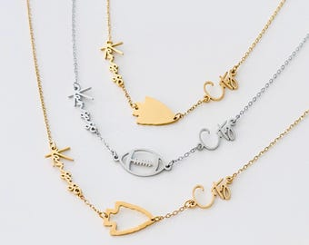 Kansas City Necklace: Chief Silver or Gold Stainless Steel KC Script Football Jewelry Heart or Arrowhead or Football