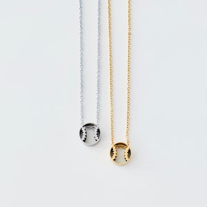 Baseball necklace Softball necklace Small stainless steel silver or gold metal Softball jewelry Baseball jewelry Baseball mom necklace