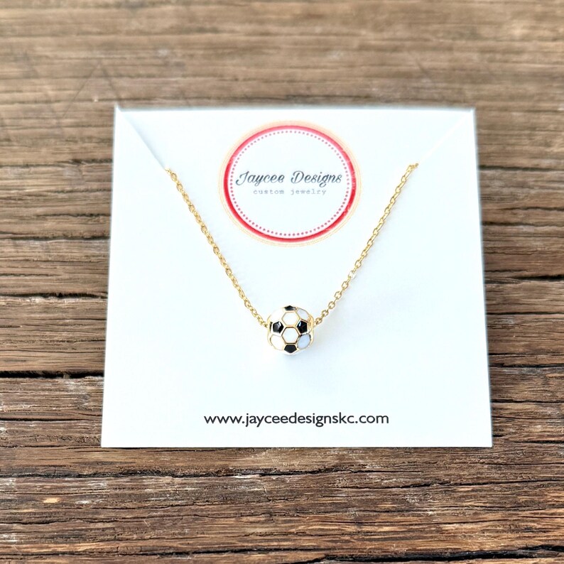 Kansas City Floating Soccer Ball Necklace: Current Soccer Jewelry KC Stainless Steel Sporting bild 2