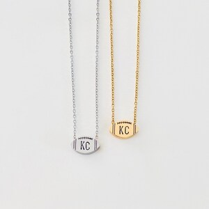 KC Football Necklace: Mini Kansas City Football Jewelry Chief Gold, Silver, or Rose
