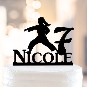 Male or Female Karate Cake Topper,Martial Arts Party,Tae Kwon Do Party,Karate Kid Cake Topper,Martial Arts Cake Topper,Birthday Topper 1424