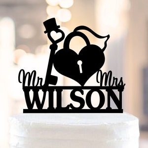 Key and lock cake topper, Heart Lock and Key Cake Topper, Funny Cake Toppers For Wedding, key to heart wedding cake topper, Wedding Topper