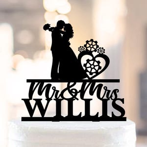 Mechanical Engineer Wedding Cake Topper, Mr and Mrs Mechanic cake topper, Design Engineer couple cake Decoration,  CAD Designer Wedding