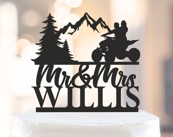 Wedding cake toppers,ATV Wedding cake topper,ATV cake topper,4 wheeler wedding cake topper,quad bike cake topper,All terrain Vehicle (1456)
