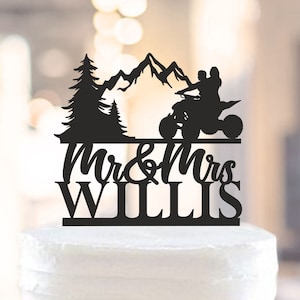 Wedding cake toppers,ATV Wedding cake topper,ATV cake topper,4 wheeler wedding cake topper,quad bike cake topper,All terrain Vehicle (1456)